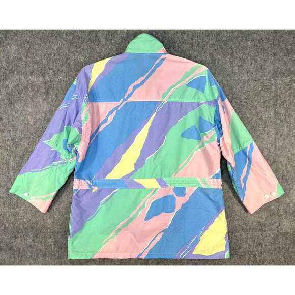 Vintage 90s Pastel Paintbrush Jacket Size S Preppy Beach Made In USA - Picture 8 of 13